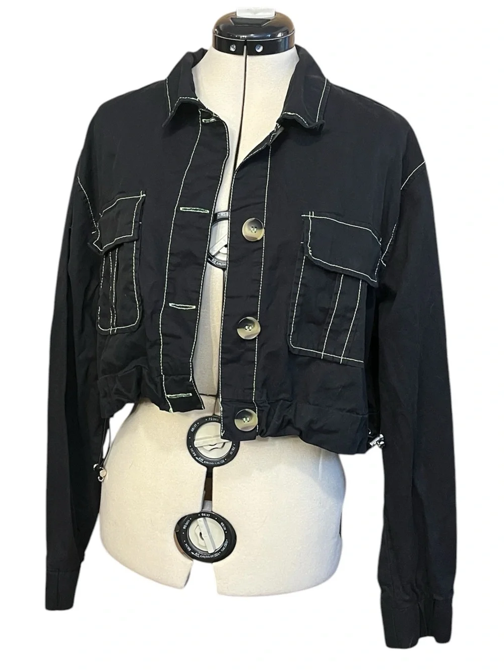 Cropped cargo jacket - Picture 1 of 4